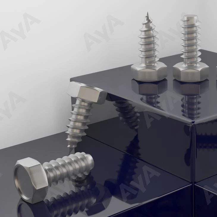Vis autotaraudeuses à tête hexagonale en acier inoxydable